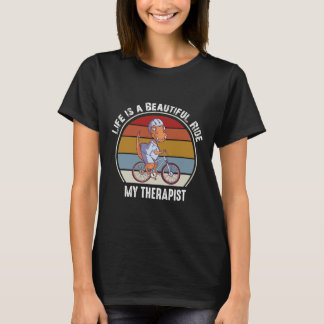 Dinosaur Riding a Bicycle Life is een prachtige Ri T-shirt