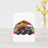 Dinosaur Riding Monster Truck Lazy Halloween Costu Kaart (Gele Bloem)