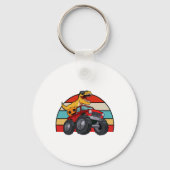 Dinosaur Riding Monster Truck Lazy Halloween Costu Sleutelhanger (Voorkant)