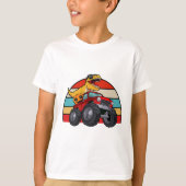 Dinosaur Riding Monster Truck Lazy Halloween Costu T-shirt (Voorkant)