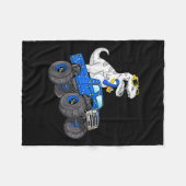Dinosaur Riding Truck World Down Syndrome Day Boys Fleece Deken (Voorkant (Horizontaal))