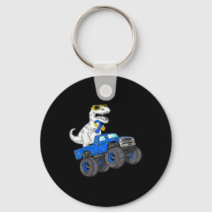 Dinosaur Riding Truck World Down Syndrome Day Boys Sleutelhanger