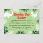 Dinosaur Roar Book Request Baby shower Informatiekaartje (Voorkant)