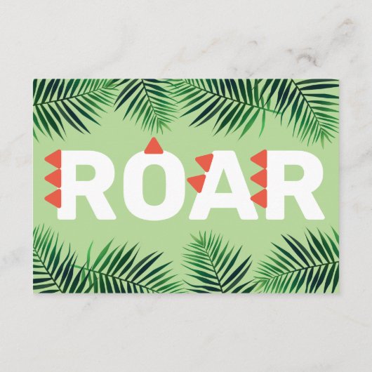 Dinosaur Roar Book Request Baby shower Informatiekaartje (Achterkant)