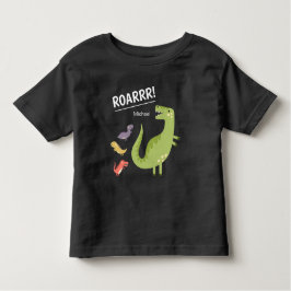 Dinosaur Roar Green Monogrammed Kind Boy Kinder Shirts