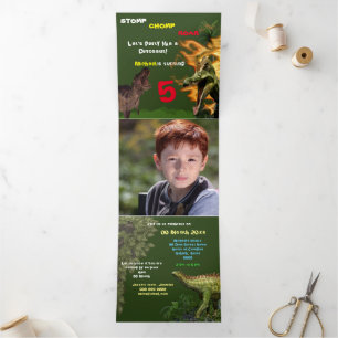 Dinosaur roar T-rex uitgestorven dieren Drieluik Kaart