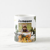 Dinosaur roar T-rex vlammen voorhistorische jongen Koffiemok (Center)