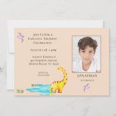 Dinosaur Roar Theme Oerwoud Birthday Kaart (Voorkant)