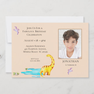 Dinosaur Roar Theme Oerwoud Birthday Kaart