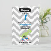 Dinosaur Roller Skating Holding Radio Birthday Kaart (Staand voorkant)