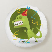 Dinosaur Rond Kussen (Achterkant)