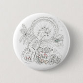 Dinosaur Ronde Button 5,7 Cm (Voorkant)