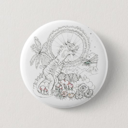 Dinosaur Ronde Button 5,7 Cm (Voorkant)
