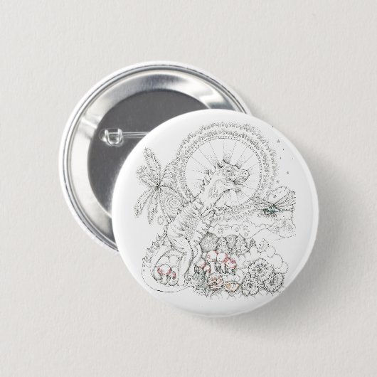 Dinosaur Ronde Button 5,7 Cm (Voorkant /achterkant)