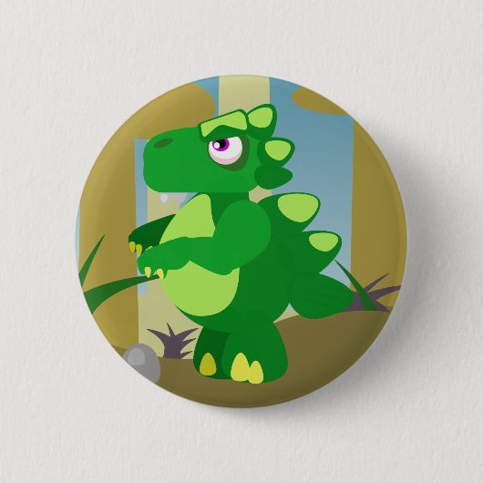 Dinosaur Ronde Button 5,7 Cm (Voorkant)