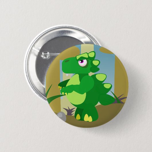 Dinosaur Ronde Button 5,7 Cm (Voorkant /achterkant)