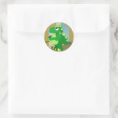 Dinosaur Ronde Sticker (Tas)