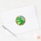 Dinosaur Ronde Sticker (Envelop)