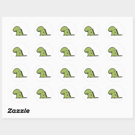 Dinosaur Ronde Sticker (Vel)