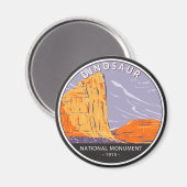 Dinosaur  rondleiding nationaal monument magneet (Voorkant / Achterkant)