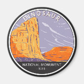 Dinosaur  rondleiding nationaal monument magneet (Voorkant)