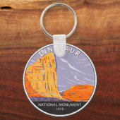 Dinosaur rondleiding nationaal monument sleutelhanger (Voorkant)