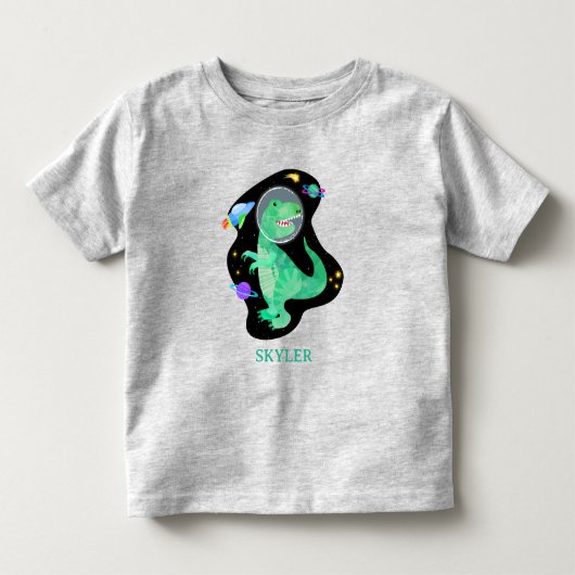 Dinosaur Ruimtevaarder Buitenruimte Kinder Shirts (Voorkant)