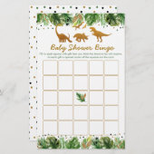Dinosaur Safari Baby shower Bingo Game (Voorkant / Achterkant)