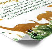 Dinosaur Safari Baby shower Diaper Thoughts Poster (Hoek)