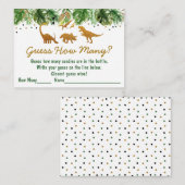 Dinosaur Safari Raad hoeveel douchespel Informatiekaartje (Voorkant / Achterkant)