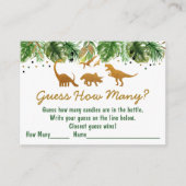 Dinosaur Safari Raad hoeveel douchespel Informatiekaartje (Voorkant)