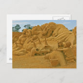 Dinosaur Sand Castle Sculptures Dinostory Briefkaart (Voorkant / Achterkant)