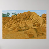 Dinosaur Sand Castle Sculptures Dinostory Poster (Voorkant)