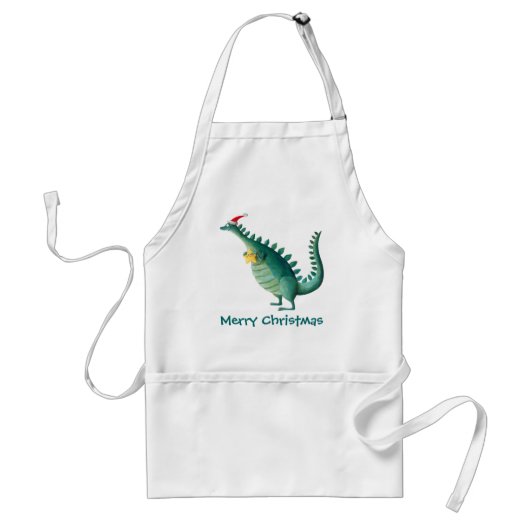 Dinosaur - Santa Claus Helper Standaard Schort (Voorkant)