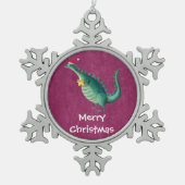 Dinosaur - Santa Claus Helper Tin Sneeuwvlok Ornament (Voorkant)