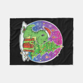 Dinosaur Santa Hat Xmas Dinosaur Lover Adults Boy  Fleece Deken (Voorkant (Horizontaal))