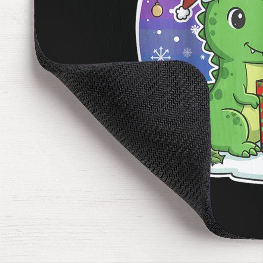 Dinosaur Santa Hat Xmas Dinosaur Lover Adults Boy  Muismat (Hoek)