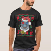 Dinosaur Santa T-Rex Ugly Kerstmis T-shirt (Voorkant)