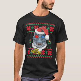 Dinosaur Santa T-Rex Ugly Kerstmis T-shirt