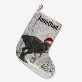Dinosaur Santa Tyrannosaurus T-rex Naam Winter Kleine Kerstsok (Voorkant (Hangend))
