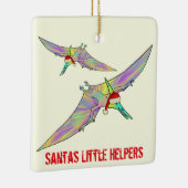 Dinosaur Santas gezegde voor kleine hulpstukken Keramisch Ornament (Rechts)