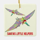 Dinosaur Santas gezegde voor kleine hulpstukken Keramisch Ornament (Voorkant)