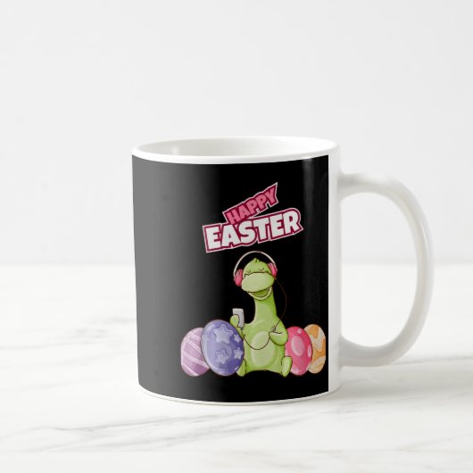Dinosaur Say Happy Easter Premium Tri-blend  Koffiemok (Rechts)