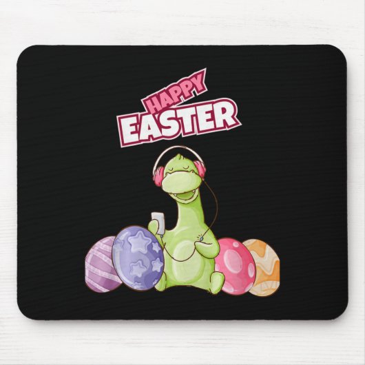 Dinosaur Say Happy Easter Premium Tri-blend Muismat (Voorkant)