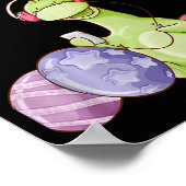 Dinosaur Say Happy Easter Premium Tri-blend Poster (Hoek)