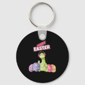 Dinosaur Say Happy Easter Premium Tri-blend Sleutelhanger (Voorkant)