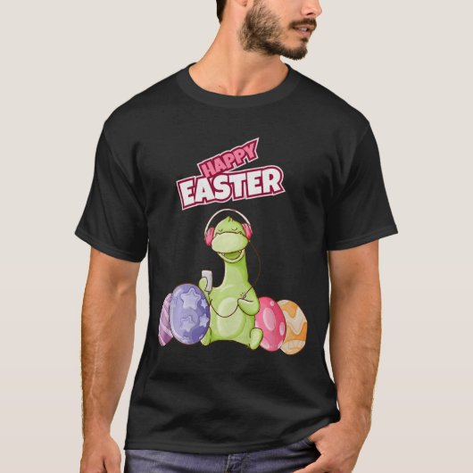 Dinosaur Say Happy Easter Premium Tri-blend  T-shirt (Voorkant)