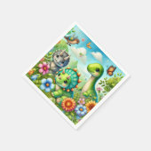 Dinosaur schattig servet (Hoek)