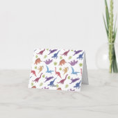 Dinosaur Schattige Dino Kind Verjaardagsfeest Bedankkaart (Achterkant)