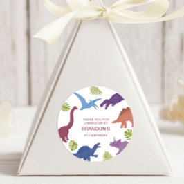 Dinosaur Schattige Dino Kind Verjaardagsfeest Ronde Sticker